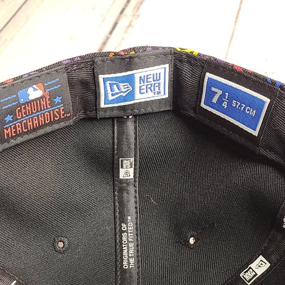 New Era 59fidty Oakland A's Hat Fitted 7 1/4 Blue Black Rare - Picture 7 of 10